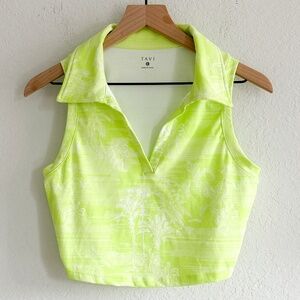 Tavi Polo Tank Palm Tree Neon size L